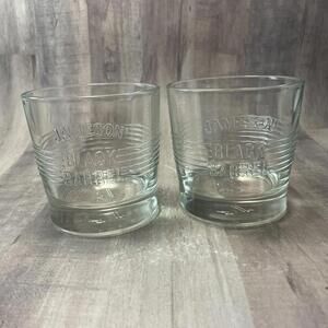 Set of 2 Jameson Black Barrel Lowball Irish Whiskey Rocks Glasses 10oz  Embossed